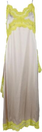 Msgm Lange onderjurk in polyester - Dames - Casual kleedjes - Veelkleurig - M - Polyester - Kleedjes
