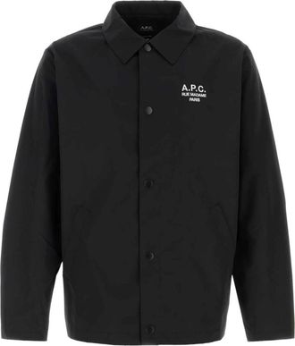 A.P.C. Regis Jacket - Heren - Zomerjassen - Zwart - S - Katoen - Jassen