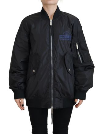 Dsquared2 Dsquared&sup2; Logo Print Full Zip Women Bomber Womens Jacket (Pre-Owned)