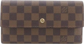 Louis Vuitton Pre-owned Wallets, female, Brown, Size: ONE SIZE Pre-owned Vintage Long Wallet (bi-fold)