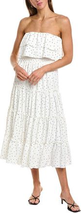 1.State Strapless Smocked Waist Tiered Maxi Dress