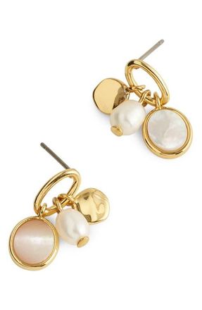 Madewell Cluster Drop Earrings in Antique Gold at Nordstrom