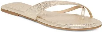 Dolce Vita Lenex Toe Loop Sandal in Platinum Embossed Stella at Nordstrom, Size 9.5