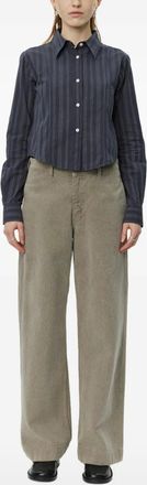 Mfpen Readers gestreepte blouse - Grijs