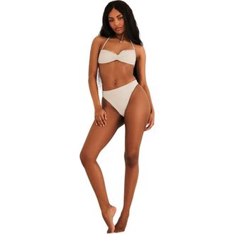 Dippin' Daisy's Swimwear Valentina Tie Straps Bandeau Bikini Top in Diamond at Nordstrom, Size X-Small