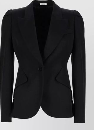 Alexander McQueen tailored jacket single breasted padded shoulders