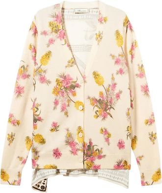 Blumarine Cardigan crop a fiori - Toni neutri