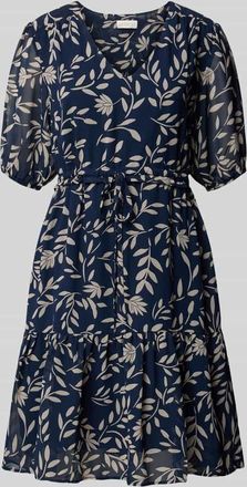 Apricot Knielanges Kleid mit Kordelzug an der Taille in Marine, Gr&ouml;&szlig;e XXL