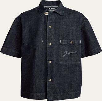 Jacquemus Mens de-Nîmes Denim Shirt