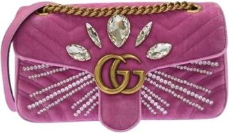 Gucci Pre-owned Shoulder Bags, female, Purple, Size: ONE SIZE Pre-owned Vintage Shoulder Bag
