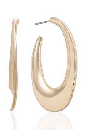 Ettika Flat Oval Hoop Earrings in Gold at Nordstrom Rack