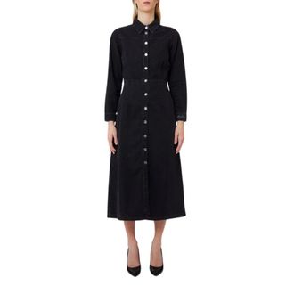 Liu Jo Midi-jurk van denim - Dames - Jurken - Zwart - Maat: S Denim