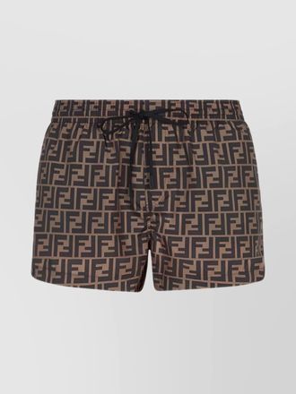 Fendi logo-print swim shorts