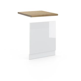 Vicco Panel Frontal Fame-line, Blanco Alto Brillo, 60 Cm, Et Roble