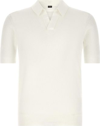 Ermenegildo Zegna White Premium Cotton Polo Shirt