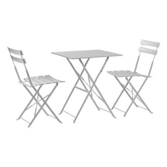 Harbour Housewares 2 Seater Sussex Bistro Set Round in White