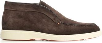 Santoni Suede Desert Boot - Heren - Enkellaarsjes - Bruin - 43 EU - Leer - Schoenen