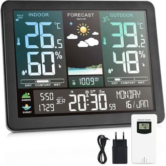 OEM Estaci&oacute;n Meteorol&oacute;gica, Reloj Electr&oacute;nico Profesional Multifunci&oacute;n, Temperatura, Humedad, Barometr&iacute;a, Prurito, Fase-crezuo