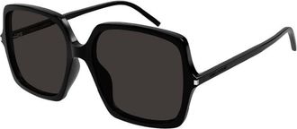 Saint Laurent Ladies Black Square Sunglasses SL591 001