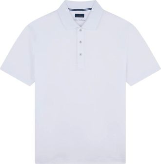 Paul & Shark Tops, Heren, Wit, XL, Katoen, Zilveren Piqu&eacute; Katoenen Polo met Haaienvinborduursel