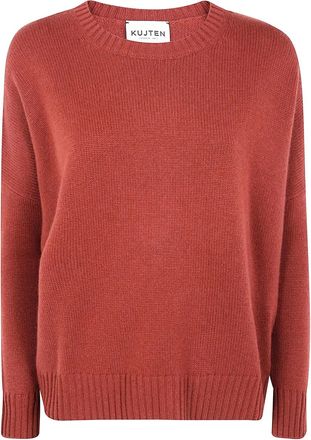 Kujten Maglione girocollo in cashmere - Rosso