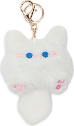 BP. Kitty Plush Bag Charm in White Multi at Nordstrom