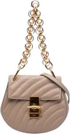 Chlo&eacute; Pre-owned Drew Bijou Shoulder Bag - Dames - Vintage Schoudertas - Bruin - ONE Size - Leer - Vintage
