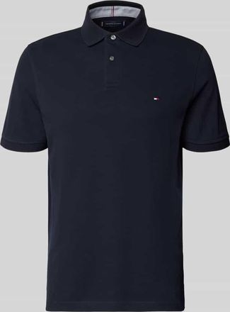 Tommy Hilfiger Regular Fit Poloshirt mit Logo-Stitching in Marine, Größe L