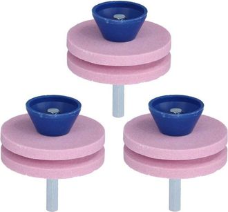 OEM Juego De 3 Discos Abrasivos De Doble Capa Para Afilador De Cuchillas De Cortac&eacute;sped - Cuchilla De Repuesto