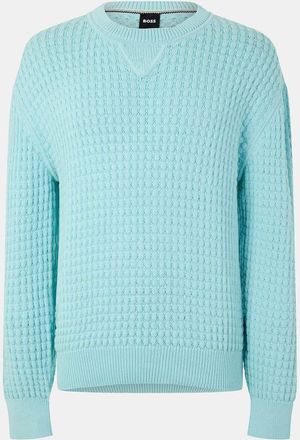 HUGO BOSS Mens Regular Fit Long Sleeve Sweater in Pastel Green - Size X-Large