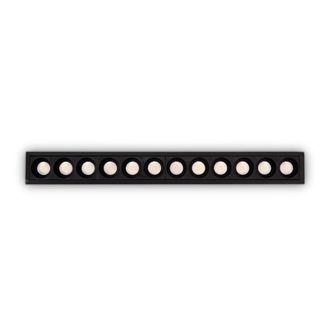 Netlighting Lika 20W 12x LED Recessed Downlight Black 3000K