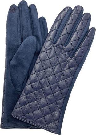 MARCUS ADLER Quilted Faux Leather Gloves in Navy at Nordstrom Rack