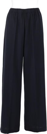 Fabiana Filippi Wide-Leg Black Pants with Elastic Waistband and Minimalist Design