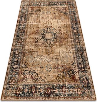 RugsX Rugsx - Alfombra De Lana Polonia Kalar Verde Oscuro Beige 200x300 Cm