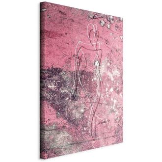 OEM Imagen - Figura Sobre Fondo Rosa (1 Pieza) - Silueta Femenina En M&aacute;rmol