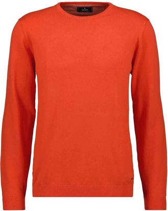 Ragman Rundhalspullover RAGMAN, Herren, Gr. 52, orange (koralle, 661), 95% Baumwolle 5% Cashmere, Rundhals, Pullover Rundhalspullover