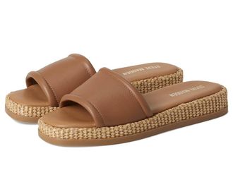 Steve Madden Boardwalk Womens Flat Shoes Tan Leather : 9.5 M, Textile