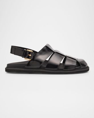 Moschino Men & apos;s Leather Fisherman Sandals