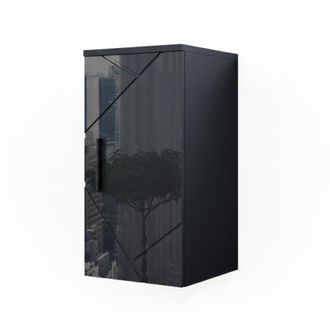 Vicco Armario De Ba&ntilde;o Irma, Antracita Alto Brillo, 30 X 59 Cm