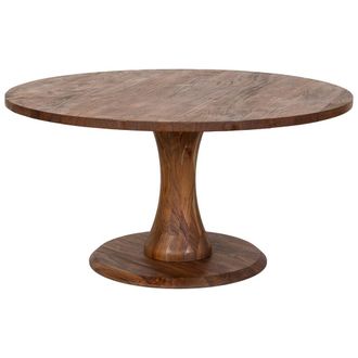 Wanderlust Deco Mesa De Comedor De Madera Marr&oacute;n 150x150x77h Cm