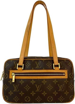 Louis Vuitton Brown Leather Pvc Handbag Shoulder Bag Tote Bag (Pre-Owned)