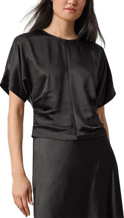 Lilla P Satin Dolman Short Sleeve Shirt
