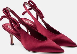 Valentino Garavani Nite-Out 70 satin slingback pumps