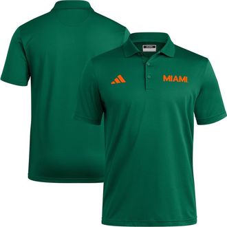 adidas Green Miami Hurricanes Ultimate 365 Ottoman Polo Shirt at Nordstrom, Size Large