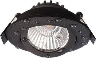 Trade Shop Trade Shop Traesio - Trade Shop - Faretto Incasso Tondo Slim Luce Soffitto Box Doccia Led 8w Dimmerabile Orientable - Negro