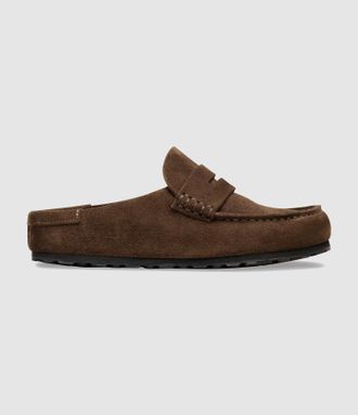 Birkenstock Mules Naples Wrapped Suede Leather Carafe