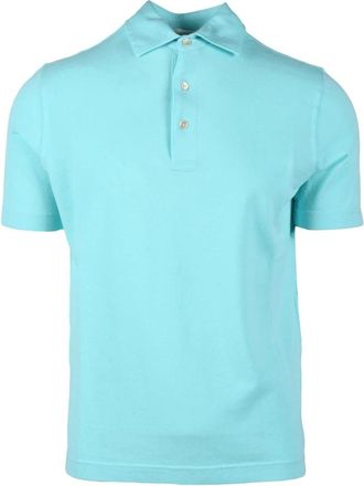 FILIPPO DE LAURENTIIS Tops, Heren, Blauw, XL, Katoen, Katoenen Polo