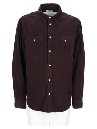 Isabel Marant Deep Brown Button-Down Cotton Shirt