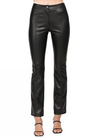 Fate Faux Leather Flare Pants In Black