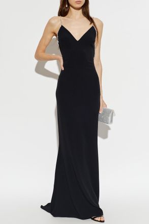 Tom Ford Long Dress With Open Back, Womens, Black